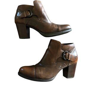 Born Brown Leather Ankle Boots 7